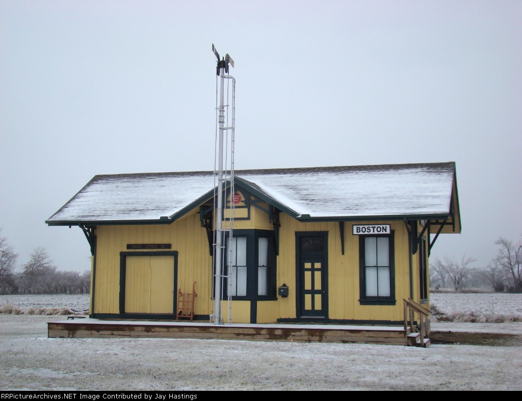 Restored Bosten Mo. Mo Pac depot at Carona Ks. 