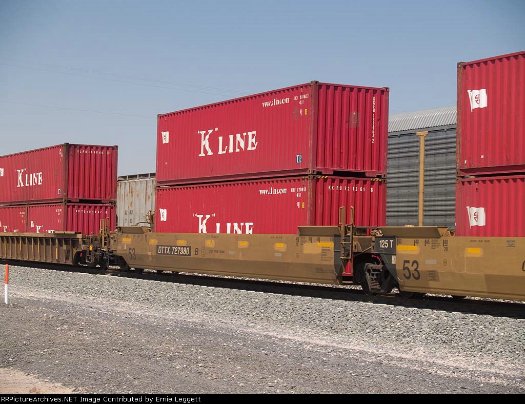 DTTX 727980 in an EB doublestack at 12:41pm