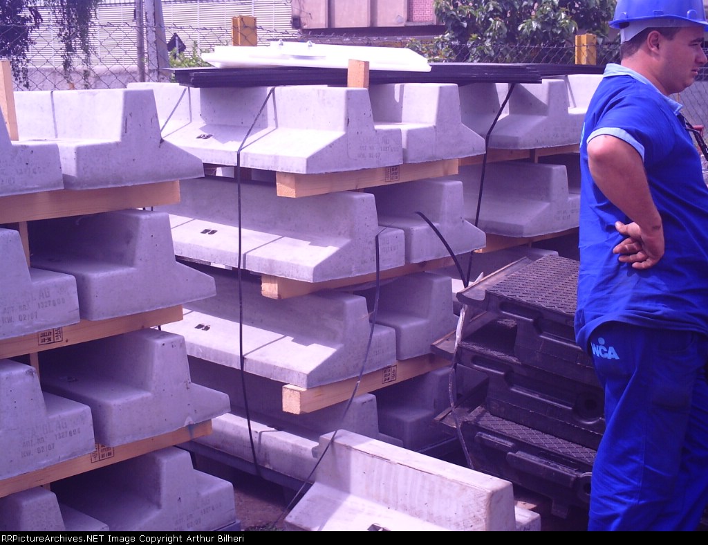 The parts used to build the rail crossing