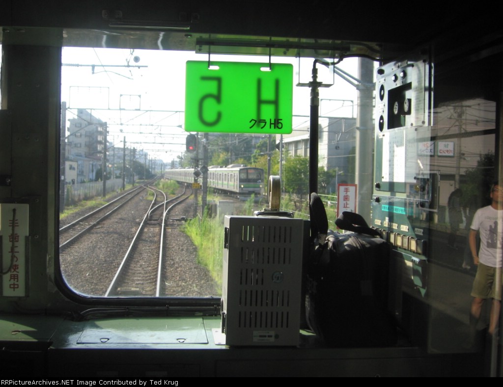 Looking out the rear