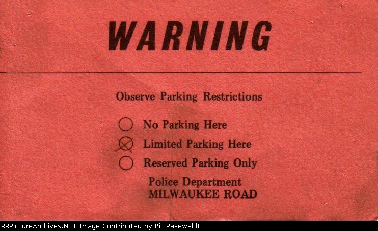 A RR parking ticket