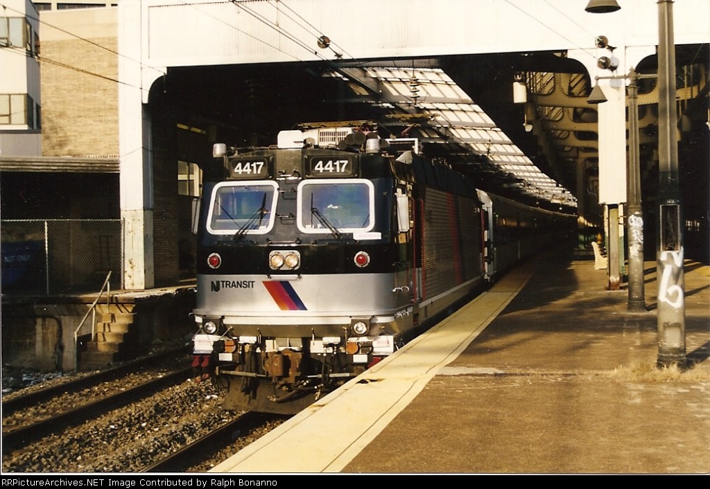 4417 departs Penn Station with a Trenton bound  rush hour train
