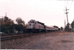 GP40PH-2 4108 crosses Midlan Avenue, Suffern, NY bound on the Bergen Co. Line