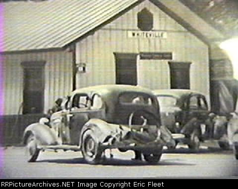 Car wreck at Whiteville Depot