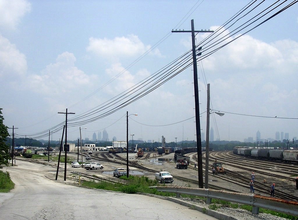 The Engine Facilty at  CSXT's Tilford Yard at Atlanta,GA in the Early Afternoon with Power Tied Down in the Distance