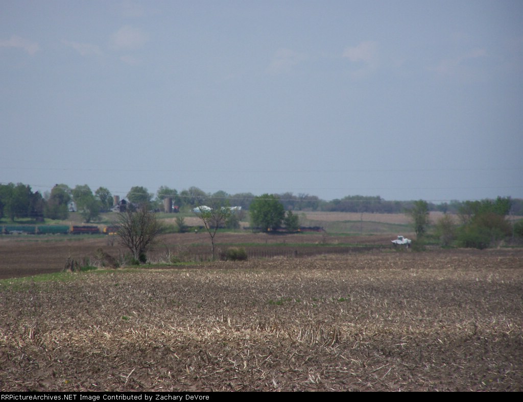There is an Iowa Interstate Train somewhere in this photo
