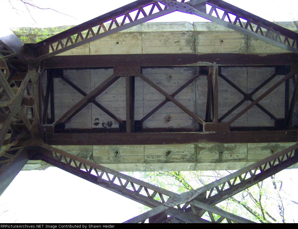Under side of bridge