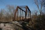 Pin connected truss bridge on the old B&O line to Shawnee just south of the Panhandle