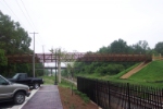 Pedestrian bridge in Ridgeland, Mississippi crosses over the CN/IC track