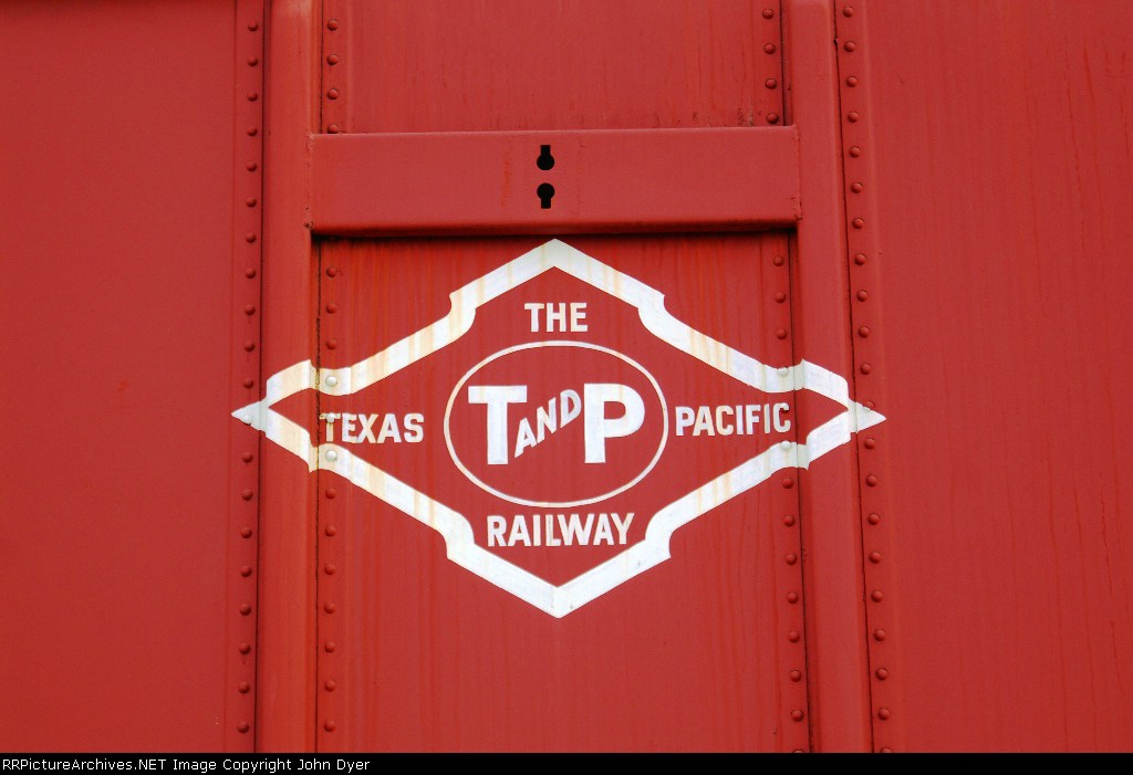 T&P logo on a boxcar