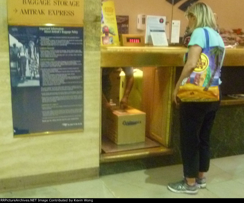 Preparing a Amtrak express shipment