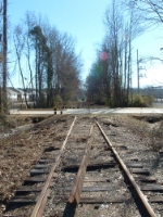 Another small portion of the old main disappears. Looking east