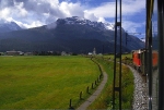 RhB Train west of Samedan