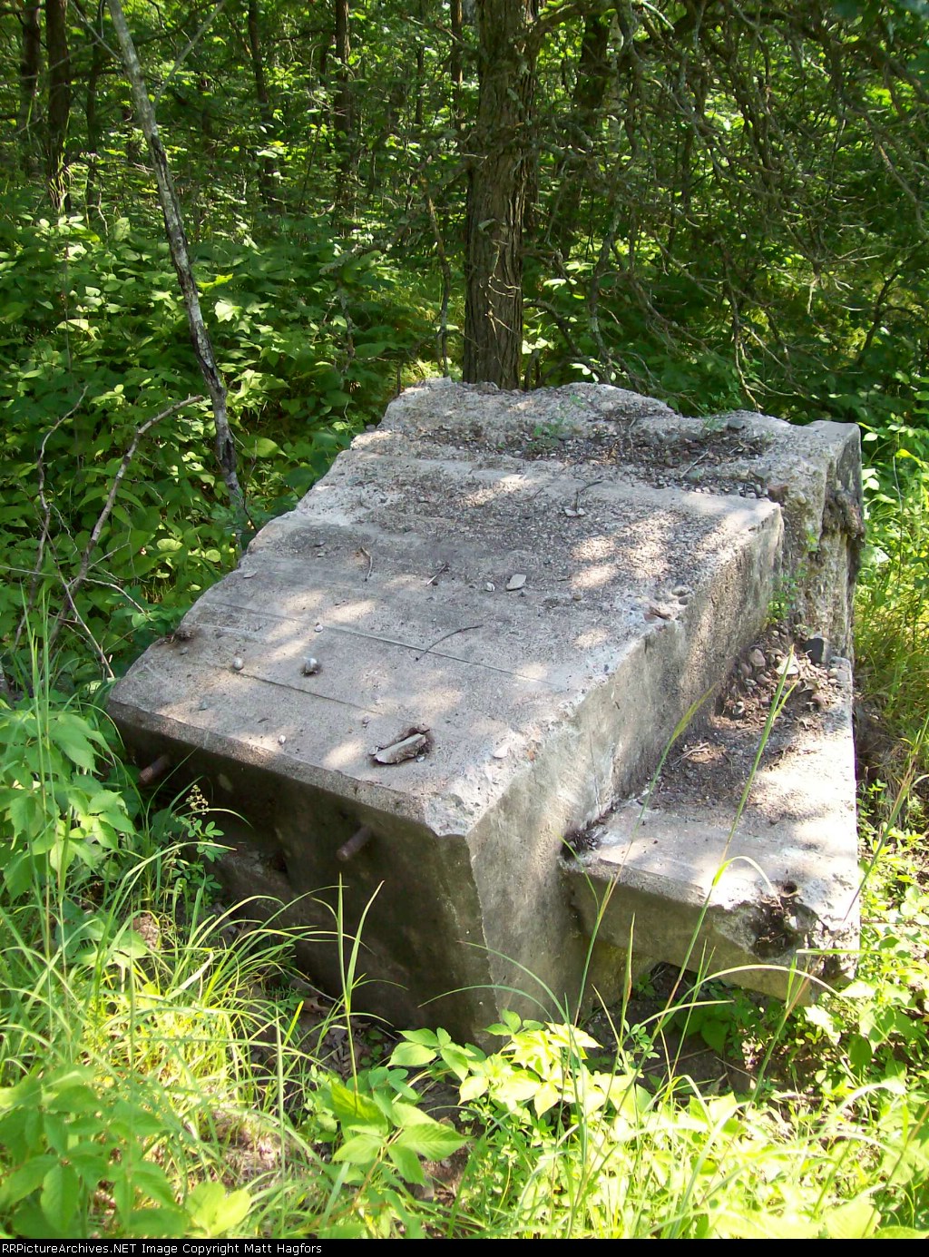Abandoned signal footing Lincoln MN.