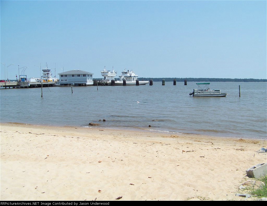 Only pylons remain where the pier once stood