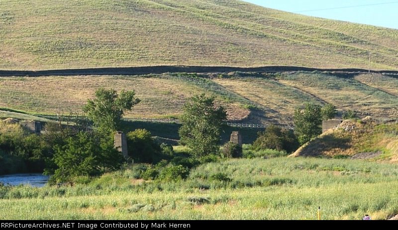 Remains of the Touchet River Bridge