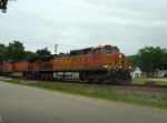 BNSF 5492 leads an eastbound intermodal