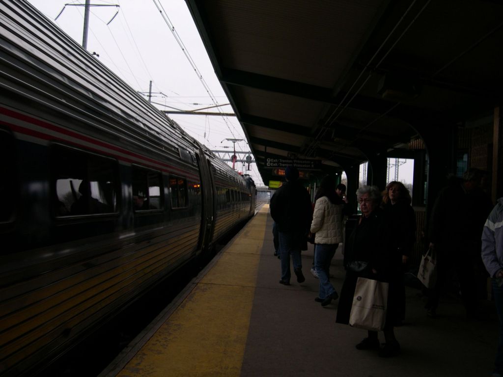 Looking Towards The Amtrak Locomotive
