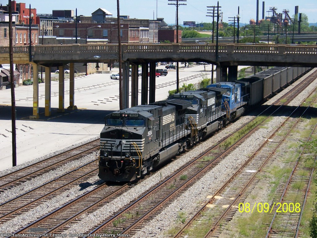 NS Purvis Mississippi coal train heads'm south