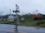 CN 407 at Marsh Junction with a short train