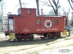 NP 1266 caboose outside Gateway Museum