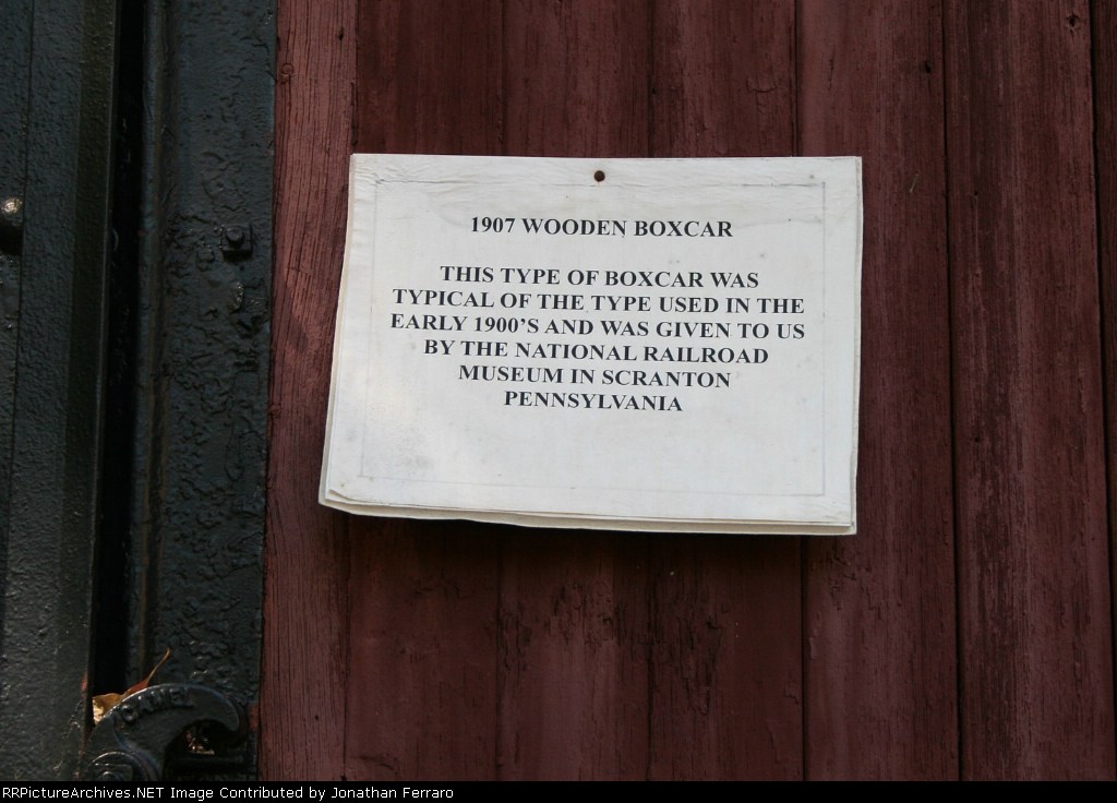 Boxcar Placard