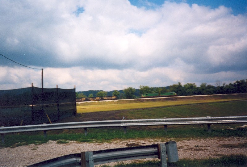 East end of the KRT facility.  Engines have just cut off the string of hoppers.