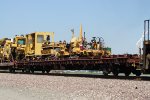 BNSF Flat Loaded Down, MOW Equip.