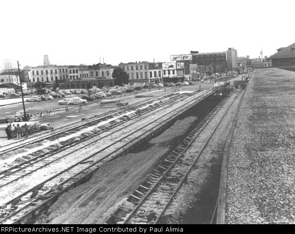 Temporarily tracks at old Union Terminal