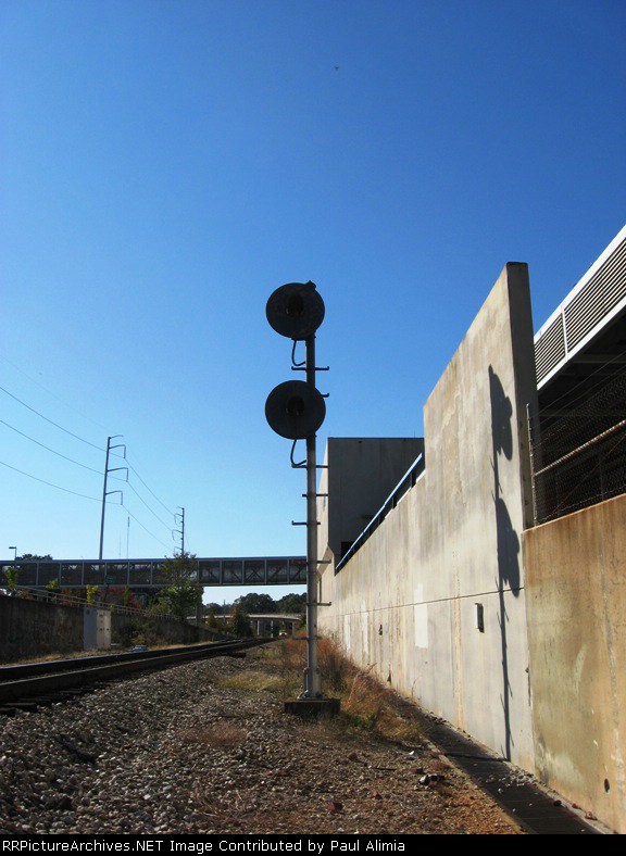 Next to Eask Lake MARTA station with CSX high-railer approaching.
