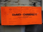 Bad Order Tag found on YARR 4507