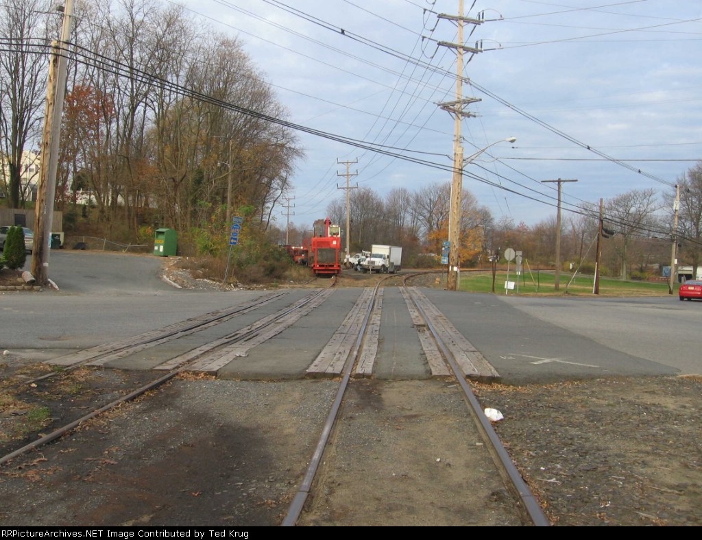 M.W. equipment at rest on wye track