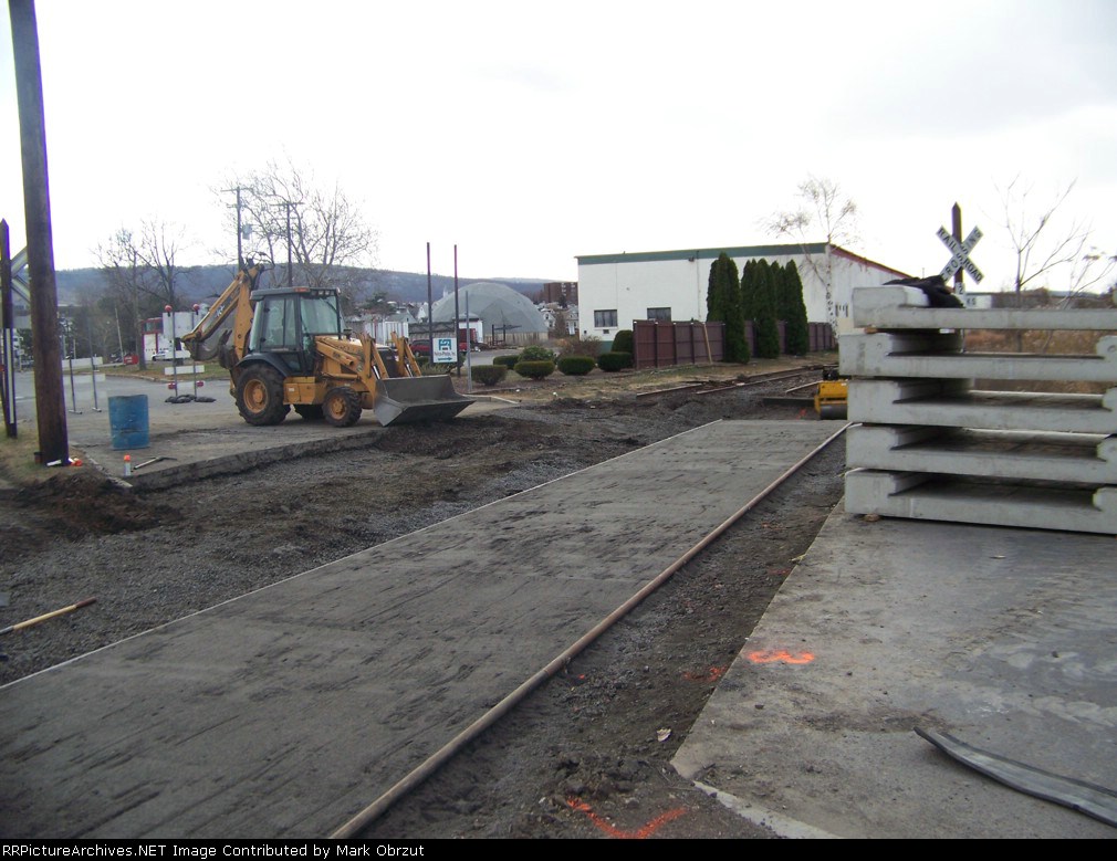 Railroad crossing replacement day 2