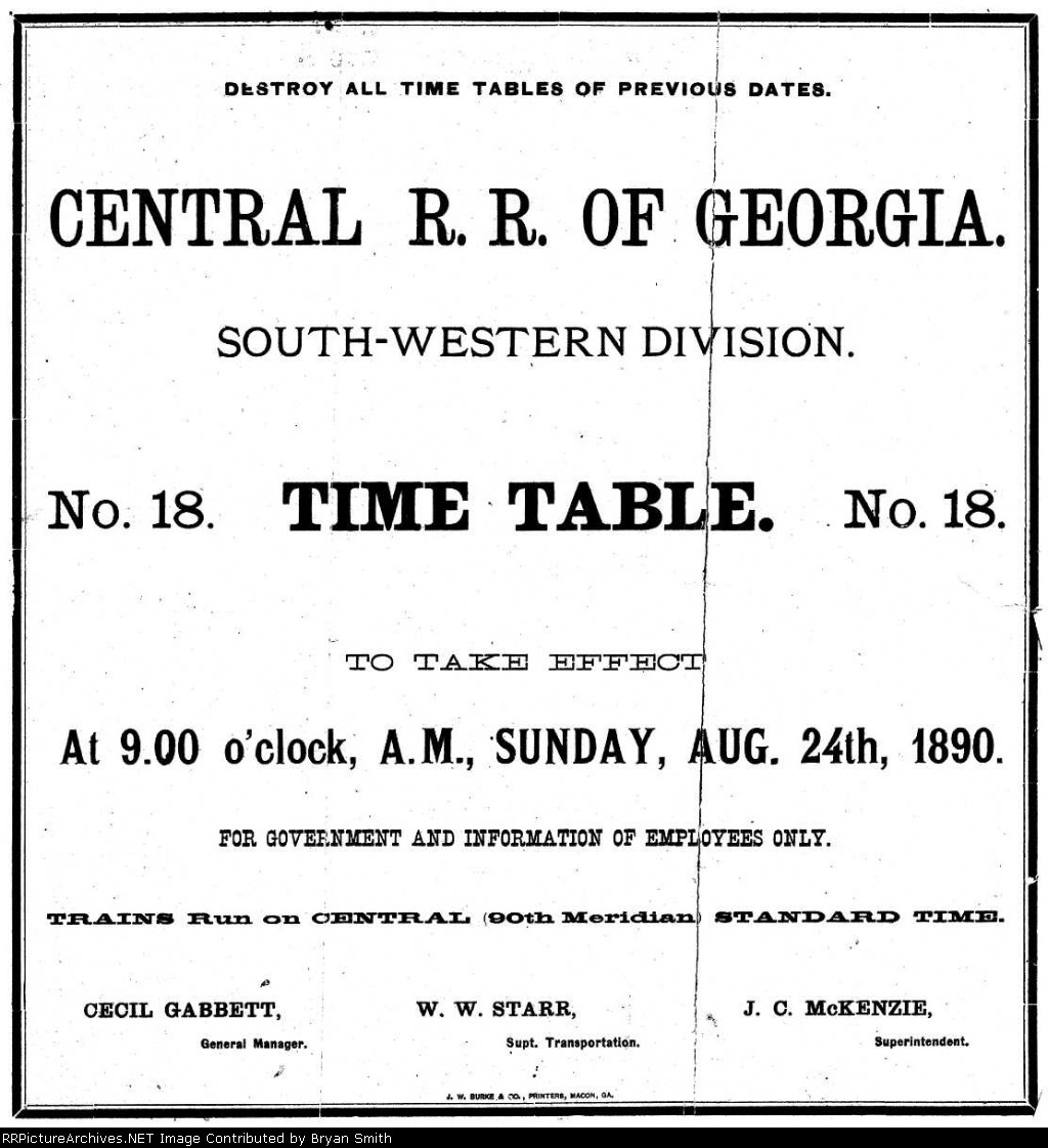 Cover of timetable