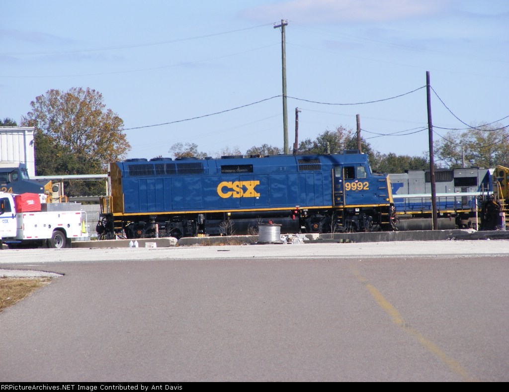 CSX 9992 sits in Moncrief Yard