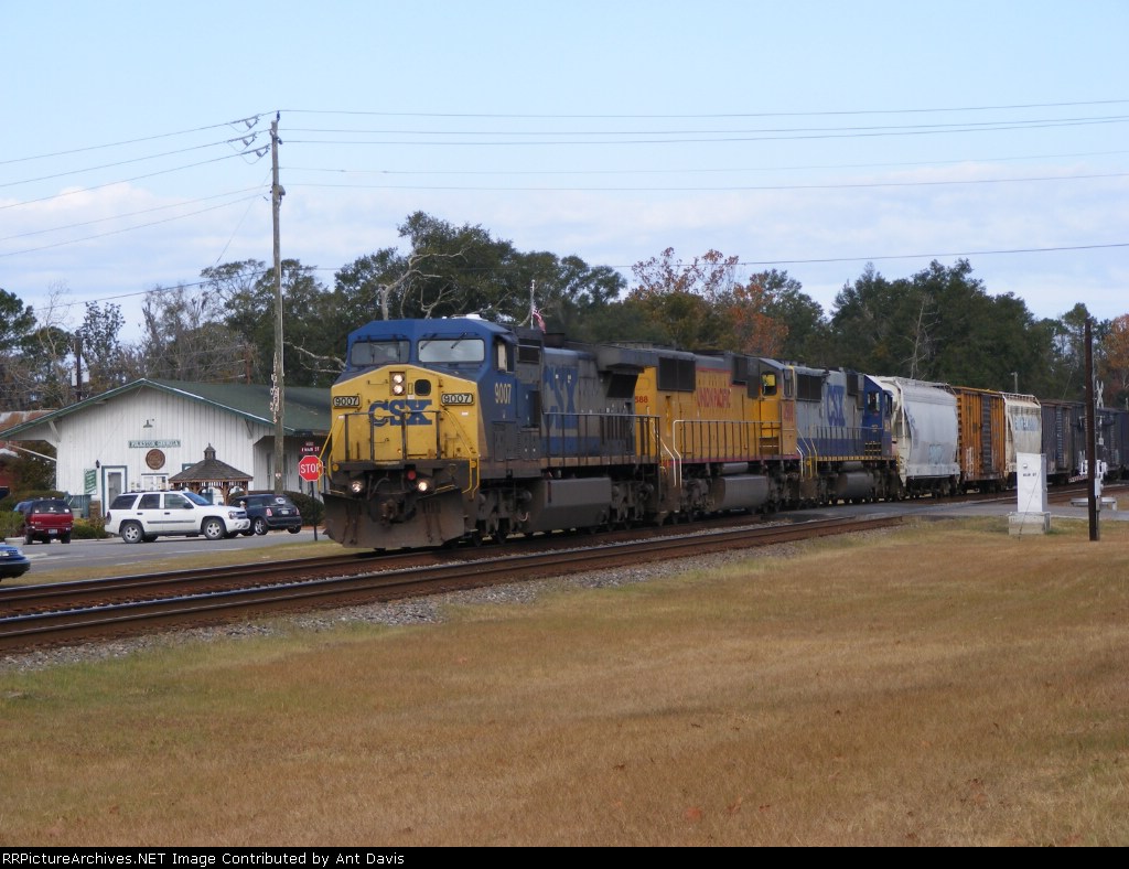 1st CSX train of the day passes through town