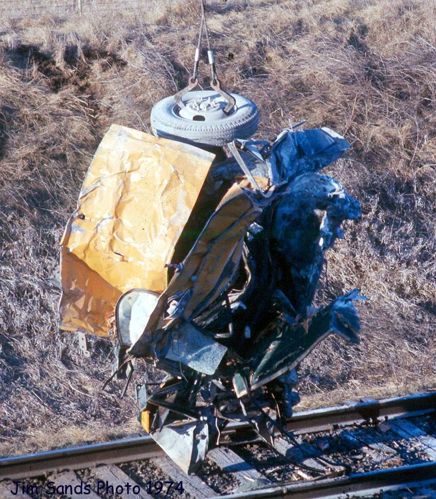 This was a Hi Rail Truck. It Got pinched between a work car and a boom car. No one was in it.