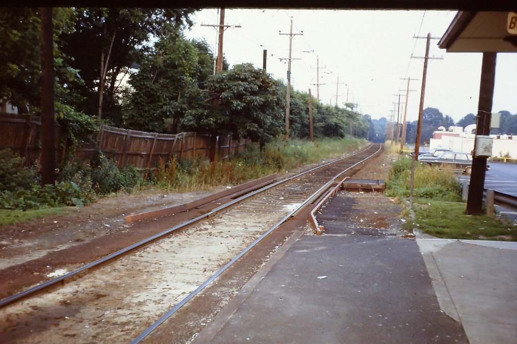 Reminants of the Red Arrow Hi-Rail Test Bus Ramp at Baltimore Pike 