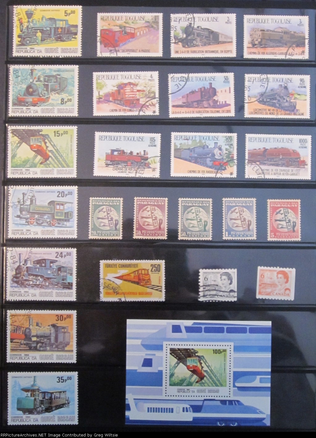 Railroad Postage Stamp Collection