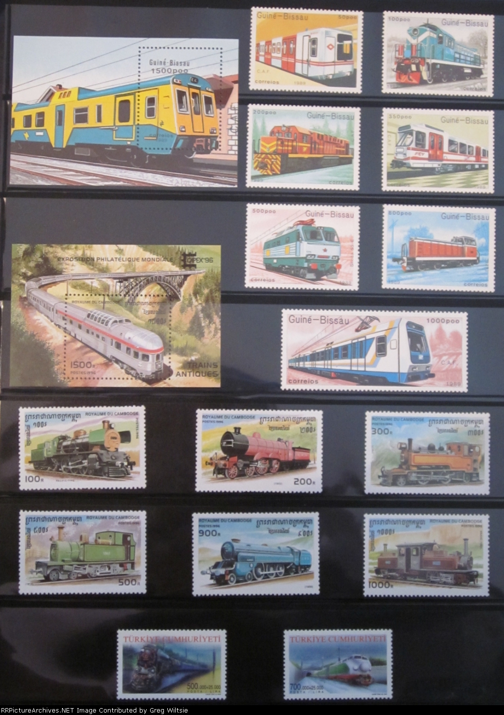 Railroad Postage Stamp Collection