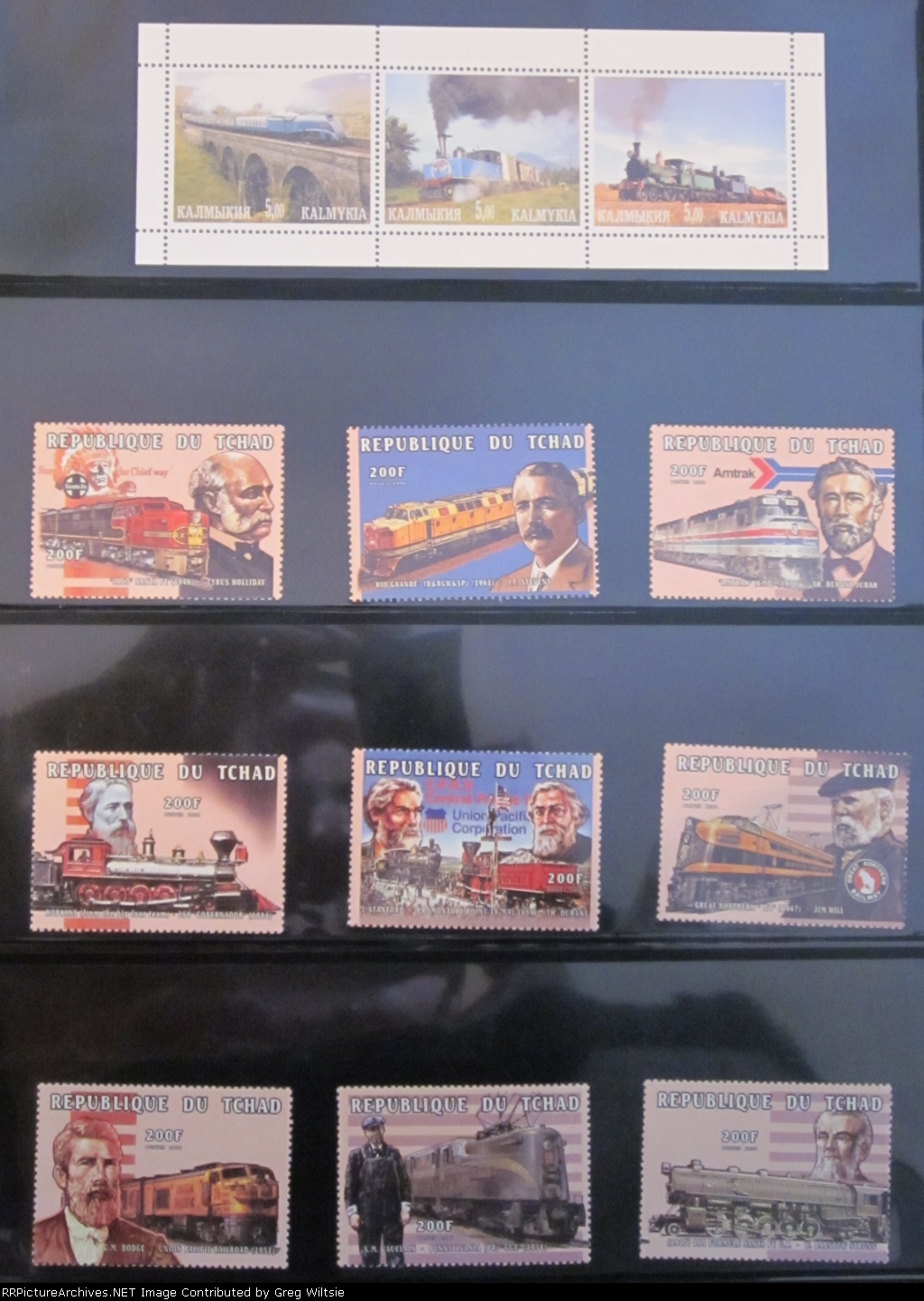 Railroad Postage Stamp Collection