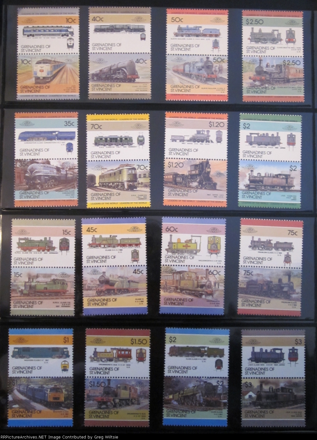 Railroad Postage Stamp Collection