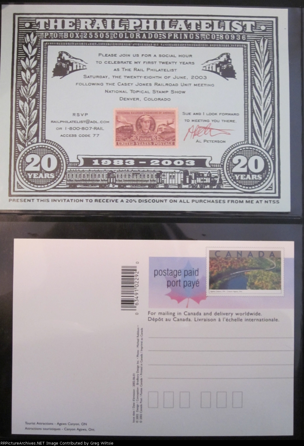 Railroad Postage Stamp Collection