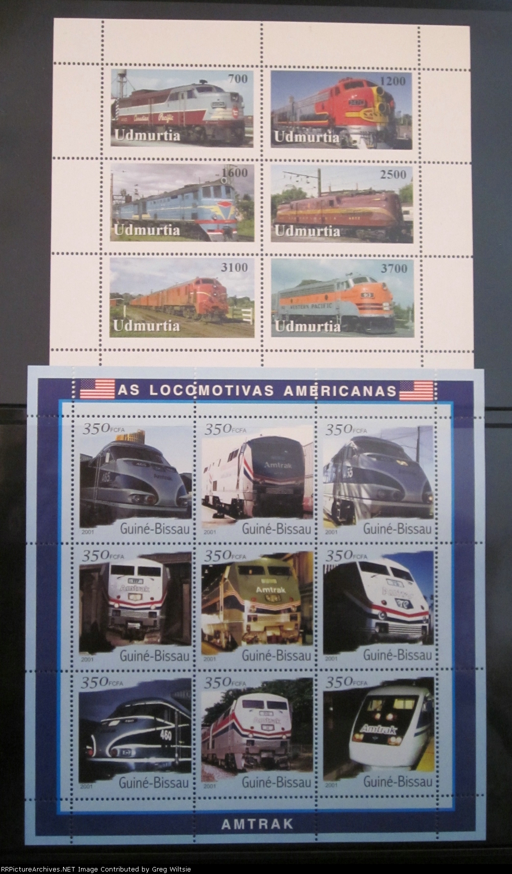 Railroad Postage Stamp Collection