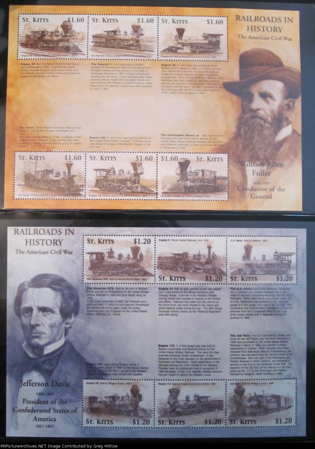 Railroad Postage Stamp Collection