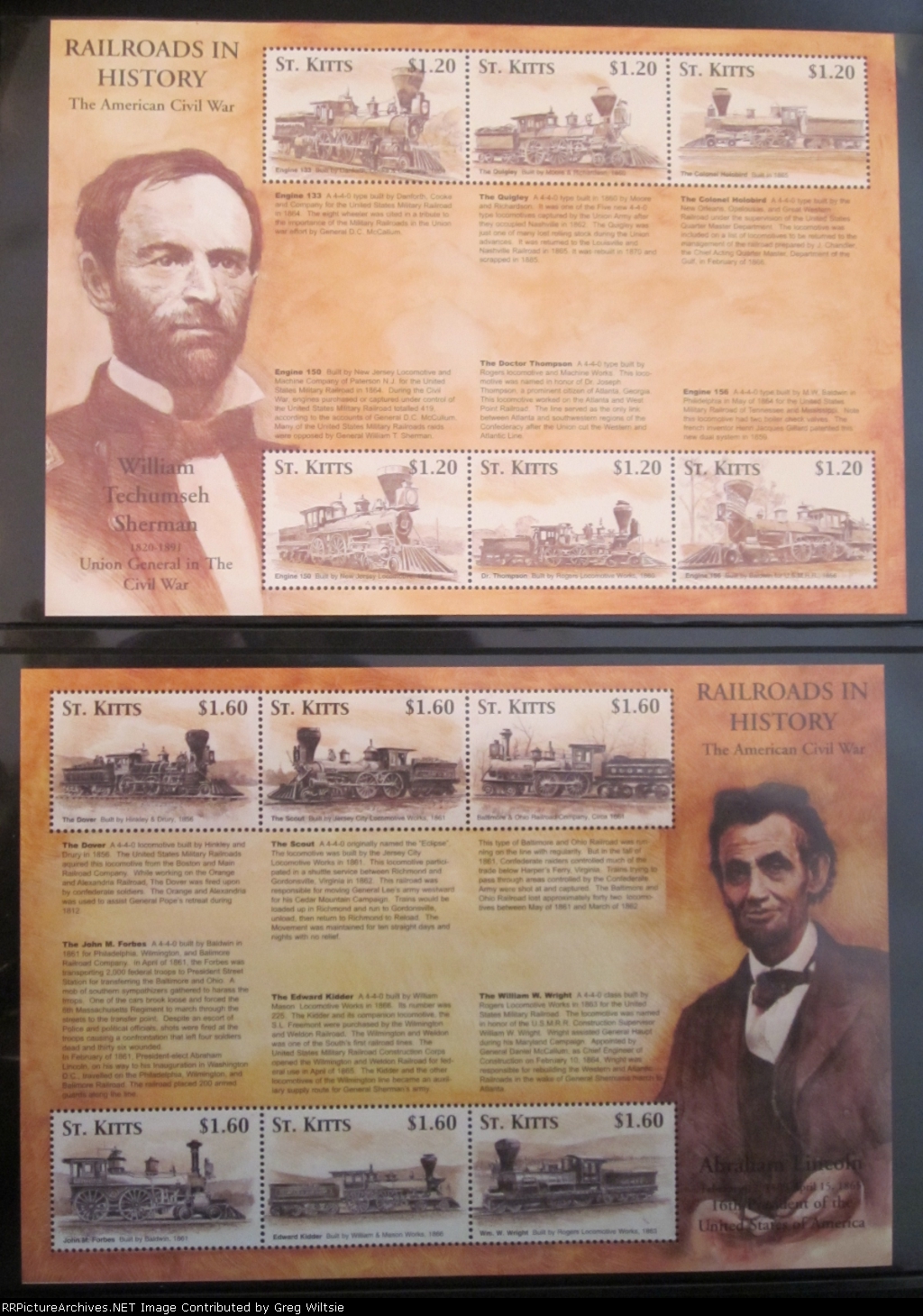 Railroad Postage Stamp Collection