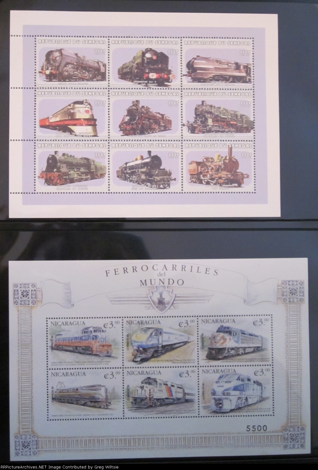 Railroad Postage Stamp Collection
