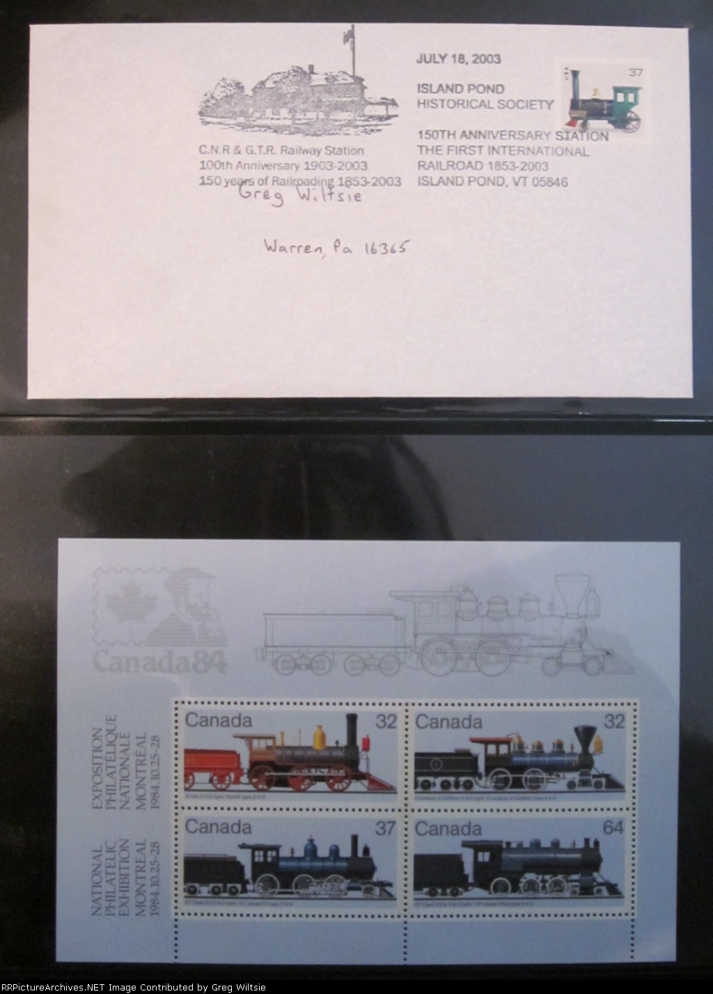 Railroad Postage Stamp Collection