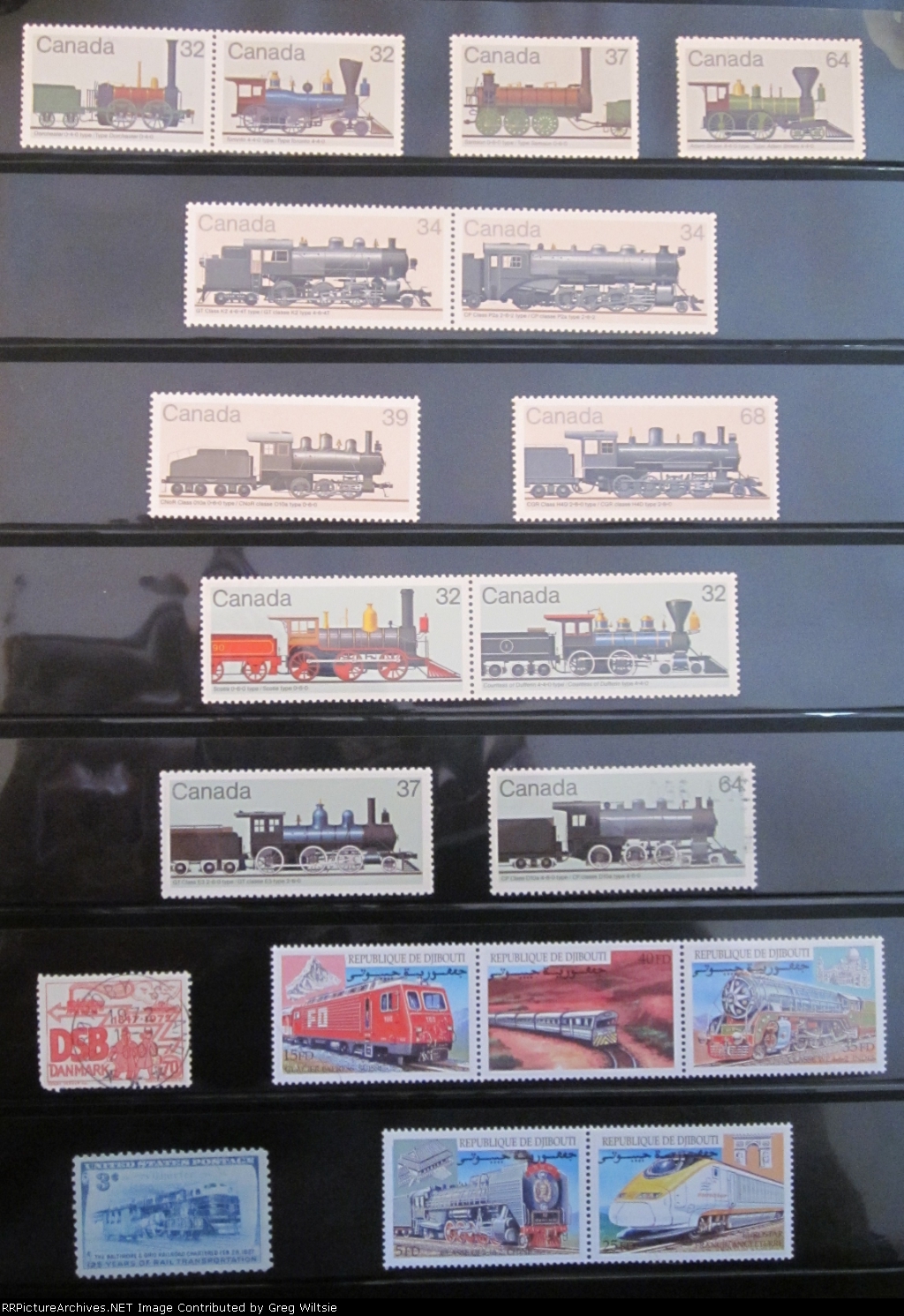 Railroad Postage Stamp Collection