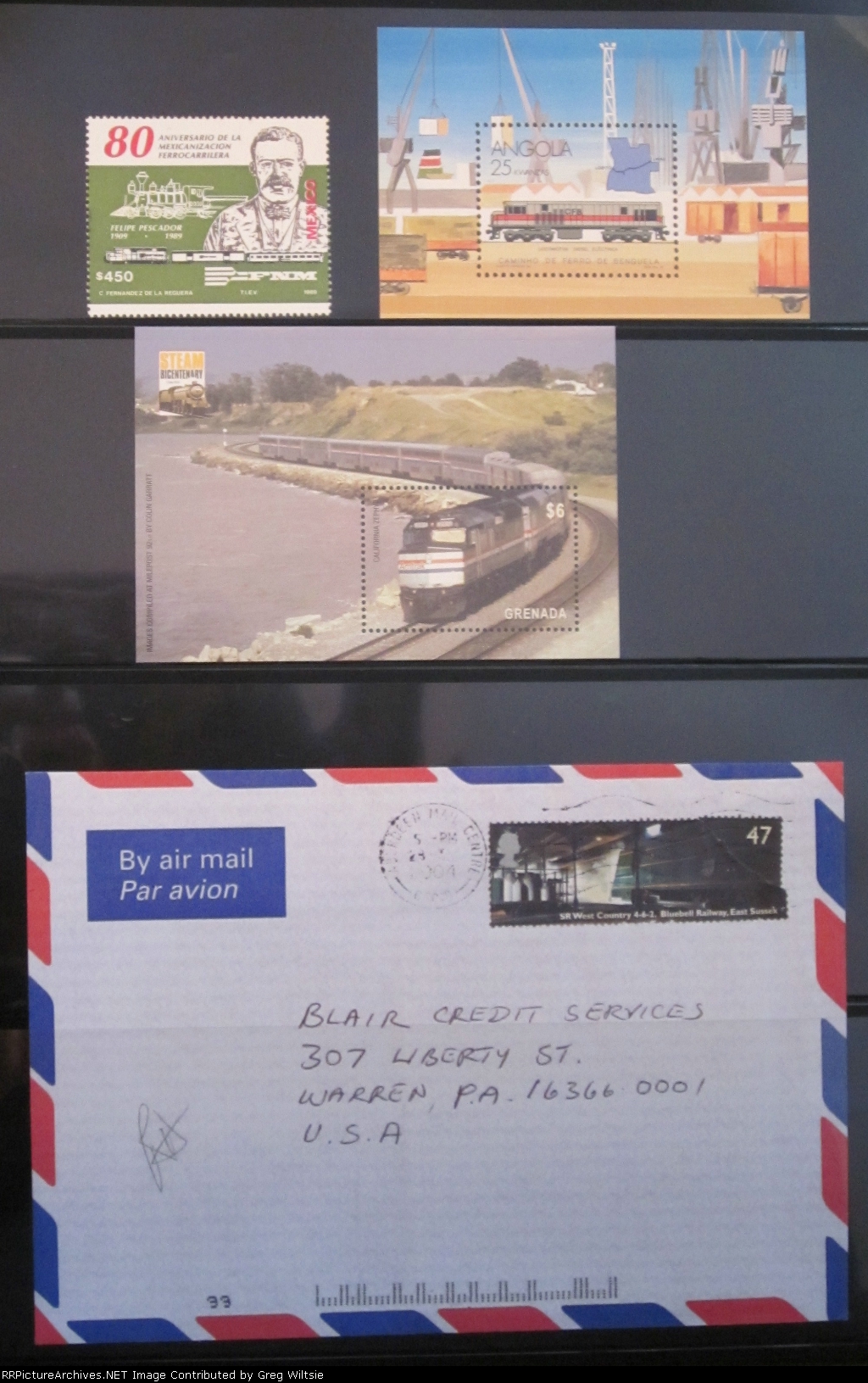 Railroad Postage Stamp Collection